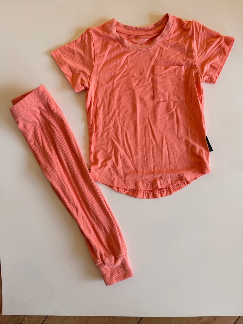 Little Bipsy Coral Pink Kids Tee & Legging Set